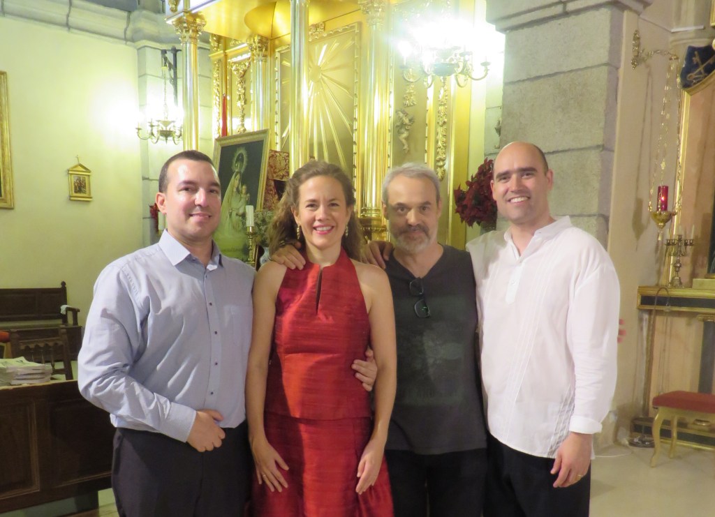 El compositor Eduardo Morales-Caso y los interpretes